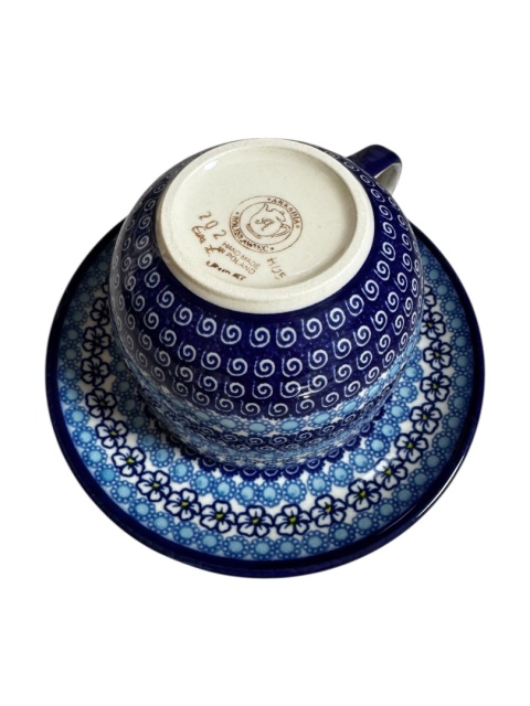 Filiżanka ceramiczna  ze spodkiem JUMBO 500 ml dek. 202