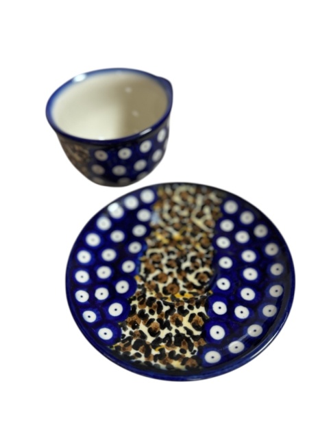 Filiżanka ceramiczna  ze spodkiem Panterka "Fango"