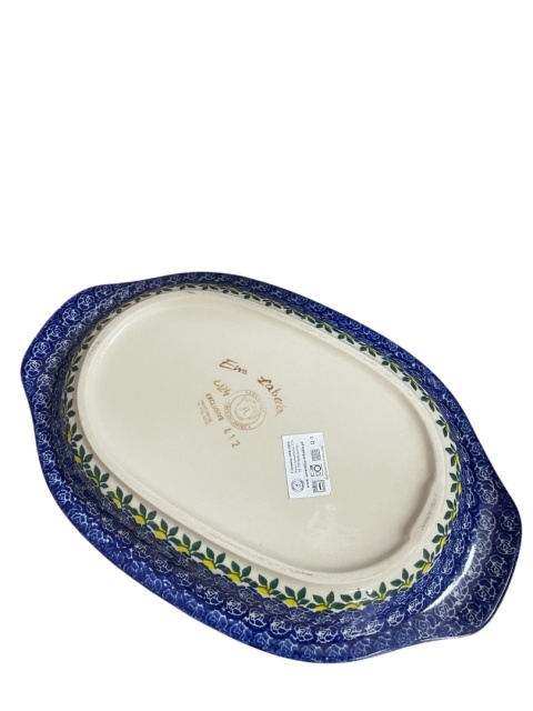 Półmisek ceramiczny skrzydło KWIATY