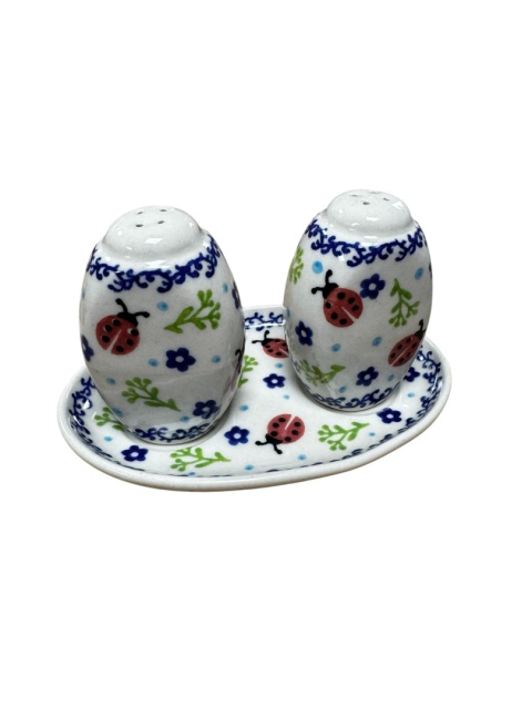 Solniczka/ pieprzniczka ceramiczna  BIEDRONKI
