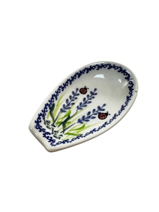Podstawka ceramiczna na łyżkę mała Lawenda